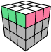 A diagram of a Rubik's Cube with the first layer completed.