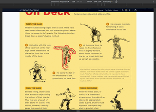 Demonstration of the Skateboarding Infographic’s Responsive Layout